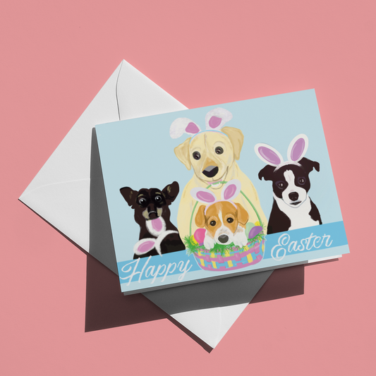 Happy Easter Dogs Card