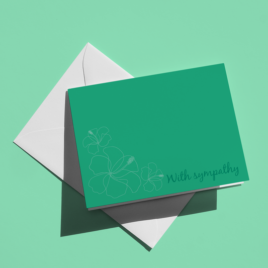 Hibiscus Sympathy Card